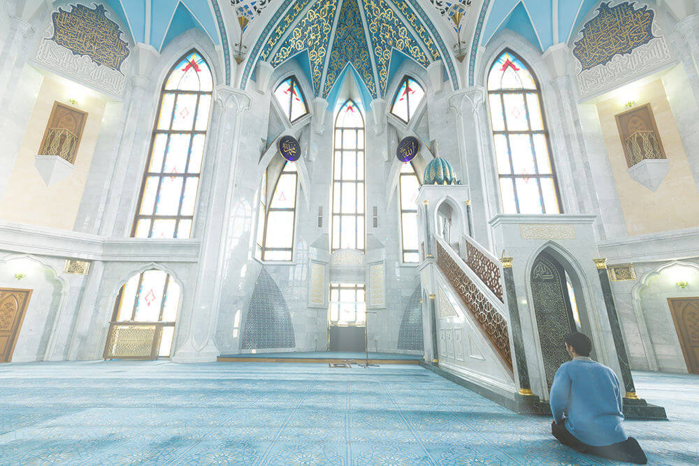Молитвенный зал мечети Кул-Шариф.